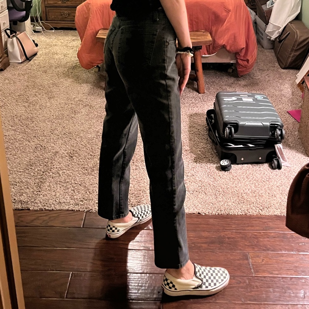 Black jeans wide ankle